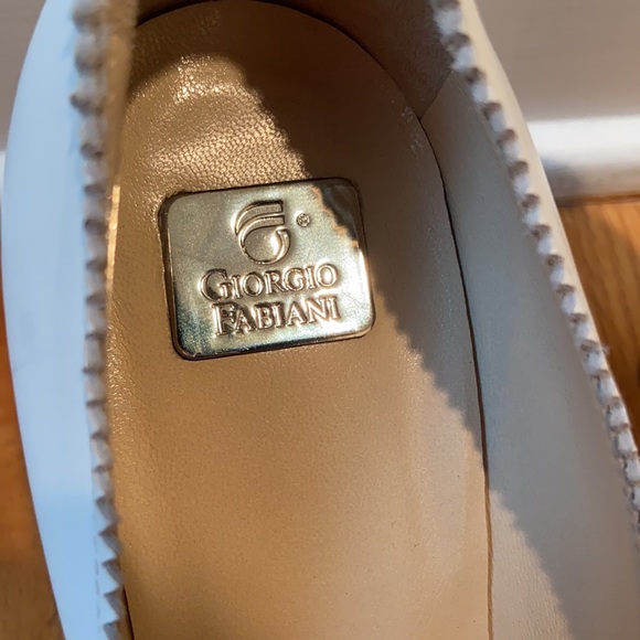 Giorgio Fabiani White Leather Pointed Pumps Size 7 - Picture 6 of 13